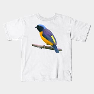 Golden-rumped Euphonia Lowpoly Art Kids T-Shirt